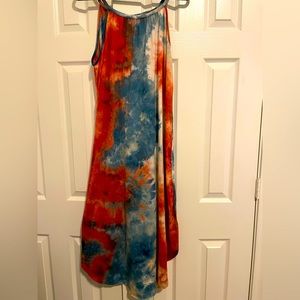 Plus Size Tie Dyed Dress 2X Maxi